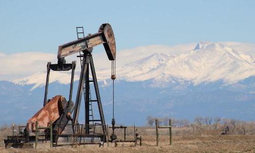 An oil derrick in Colorado